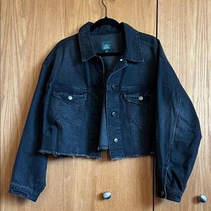 wild fable Black Cropped Denim Jacket